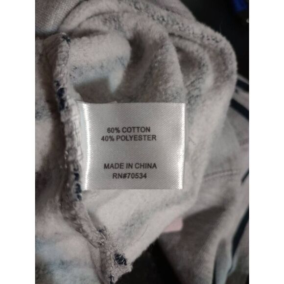 Orvis Sweatshirt Ladies Large Gray Navy Striped - Picture 5 of 10